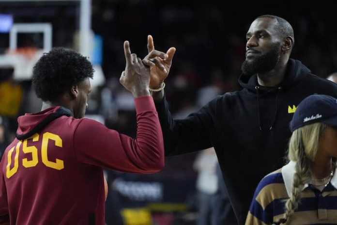 The Lakers are ‘open’ to drafting Bronny James and helping LeBron fulfill his dream of playing with his son