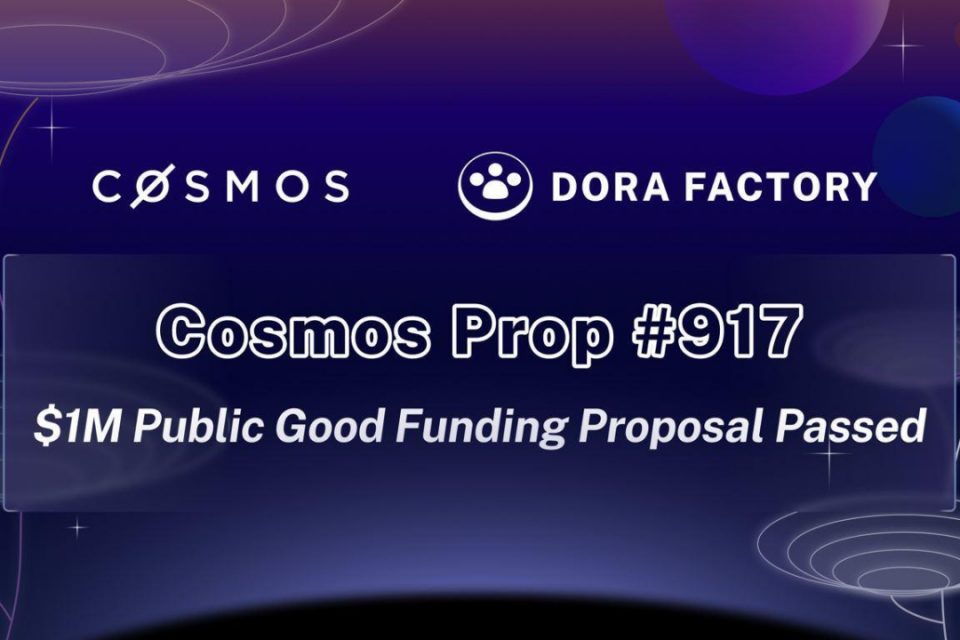 Cosmos Hub Approves $1 Million Grant to Dora Factory for Quadratic Funding Initiative
